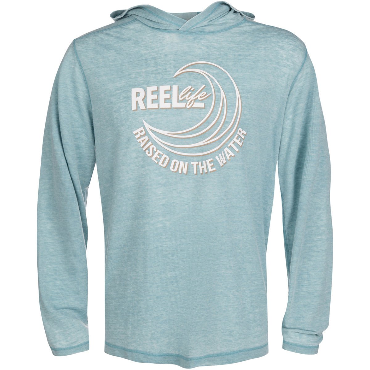 Reel Life Ocean Washed Circle Palm Pullover Hoodie - Adriatic Blue - Forza Sports