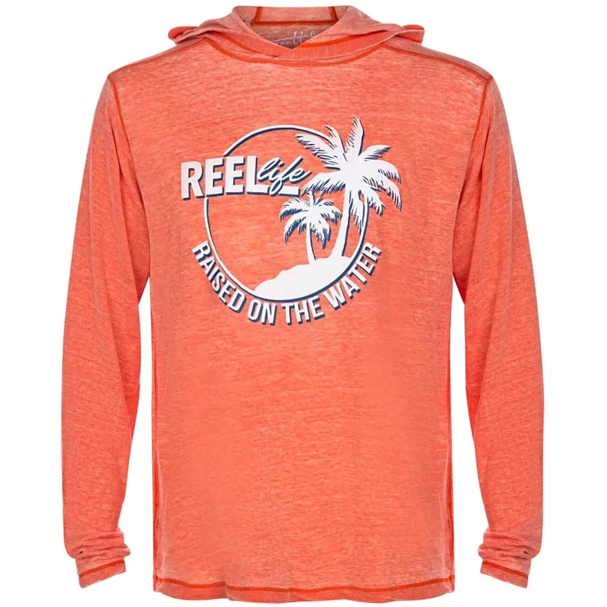 Reel Life Circle Palm Ocean Washed Captiva Pullover Hoodie - Forza Sports