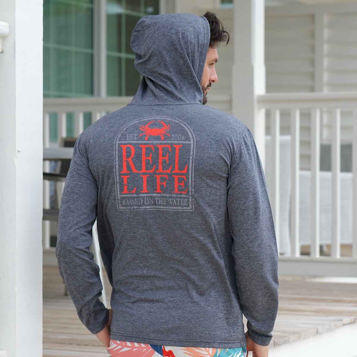 Reel Life Destin Heathered Pullover Hoodie - Anthracite - Forza Sports