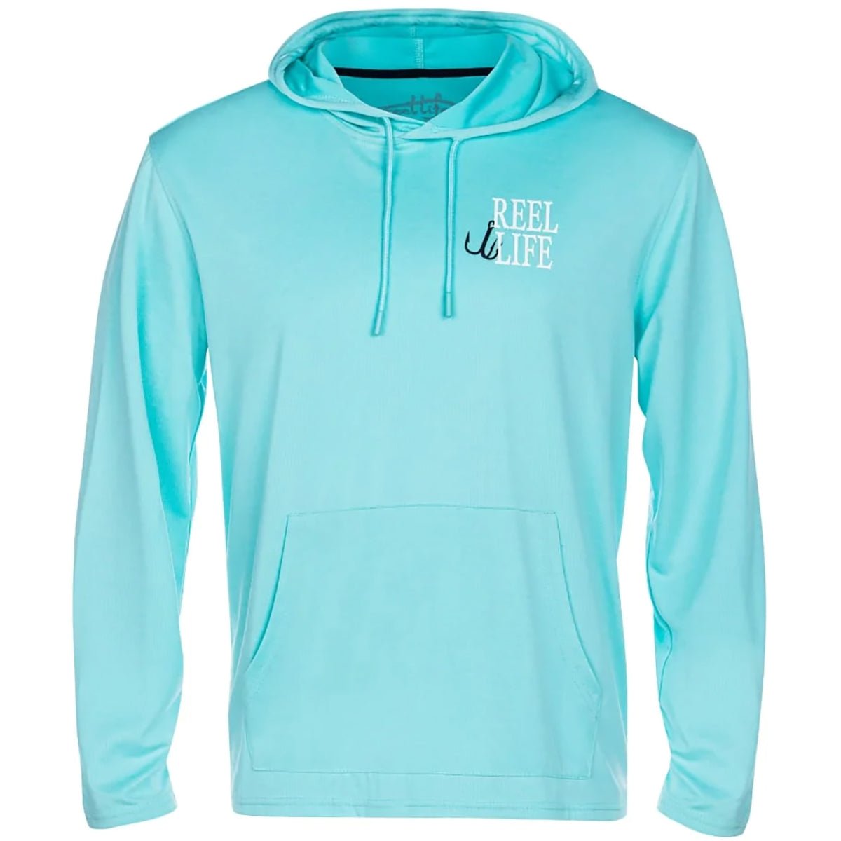 Reel Life Destin Heathered Pullover Hoodie - Blue Tint - Forza Sports