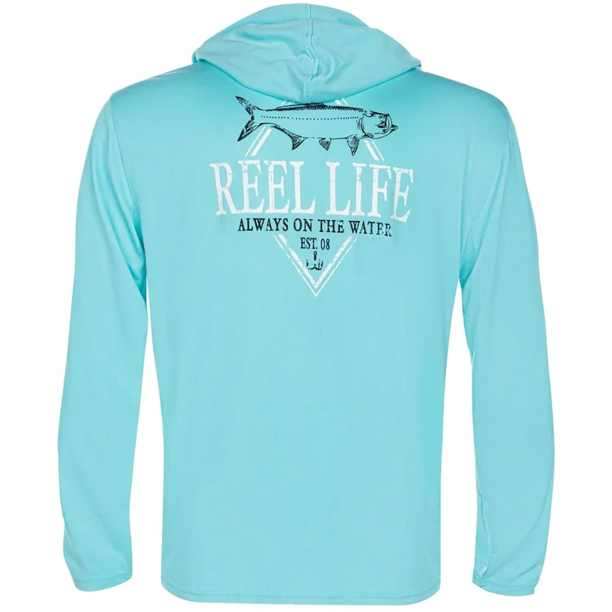 Reel Life Destin Heathered Pullover Hoodie - Blue Tint - Forza Sports