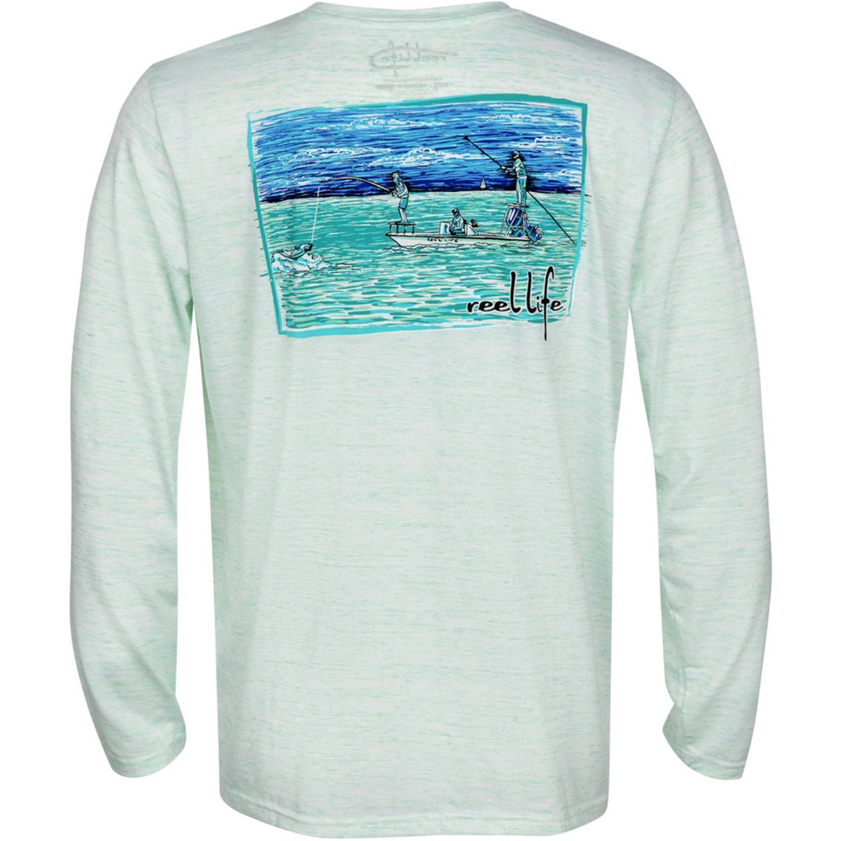 Reel Life Coastal Performance Reel Flats Fishing Long Sleeve T-Shirt - Misty Jade - Forza Sports