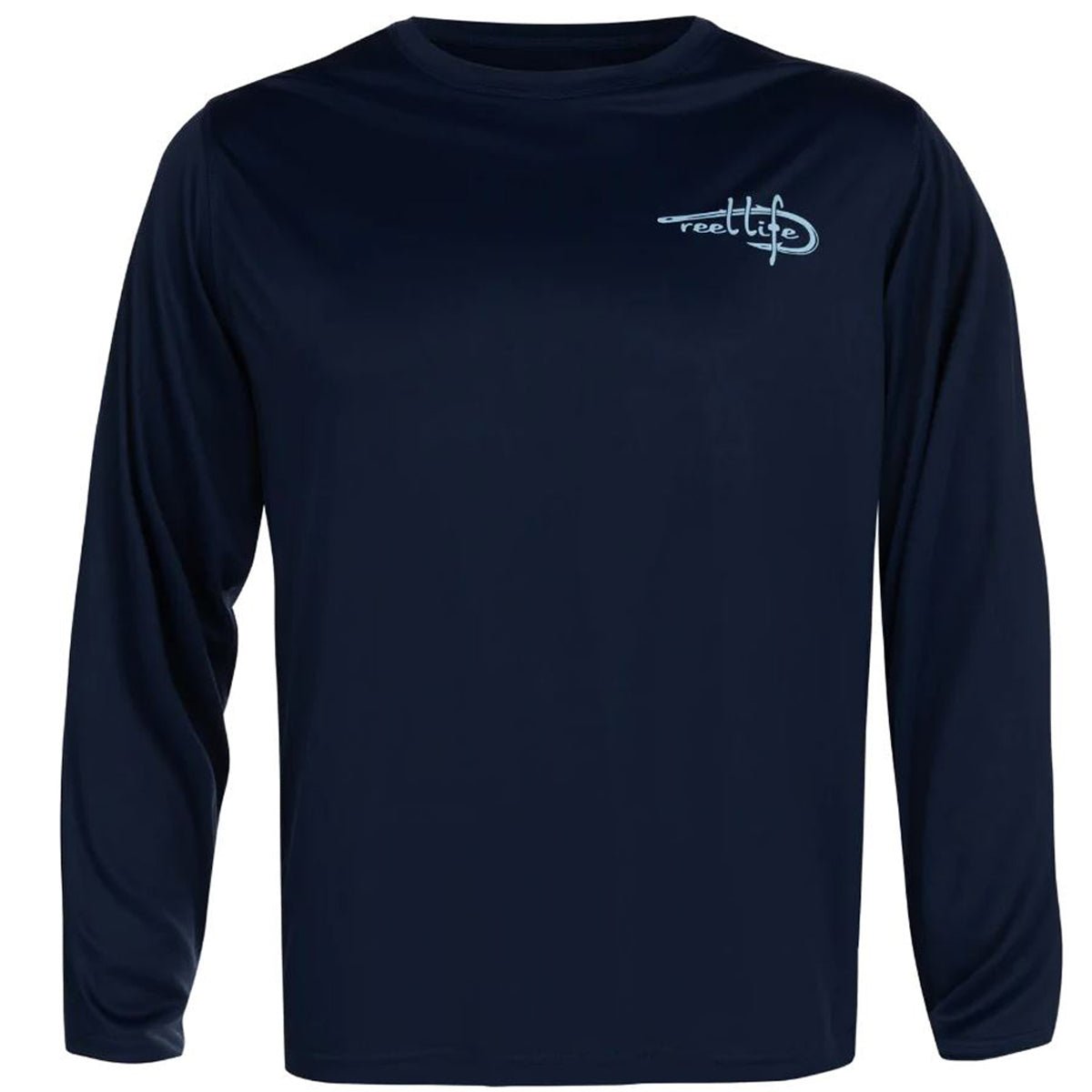 Reel Life Bold Face Mahi UV Long Sleeve Performance T-Shirt - Dress Blues - Forza Sports