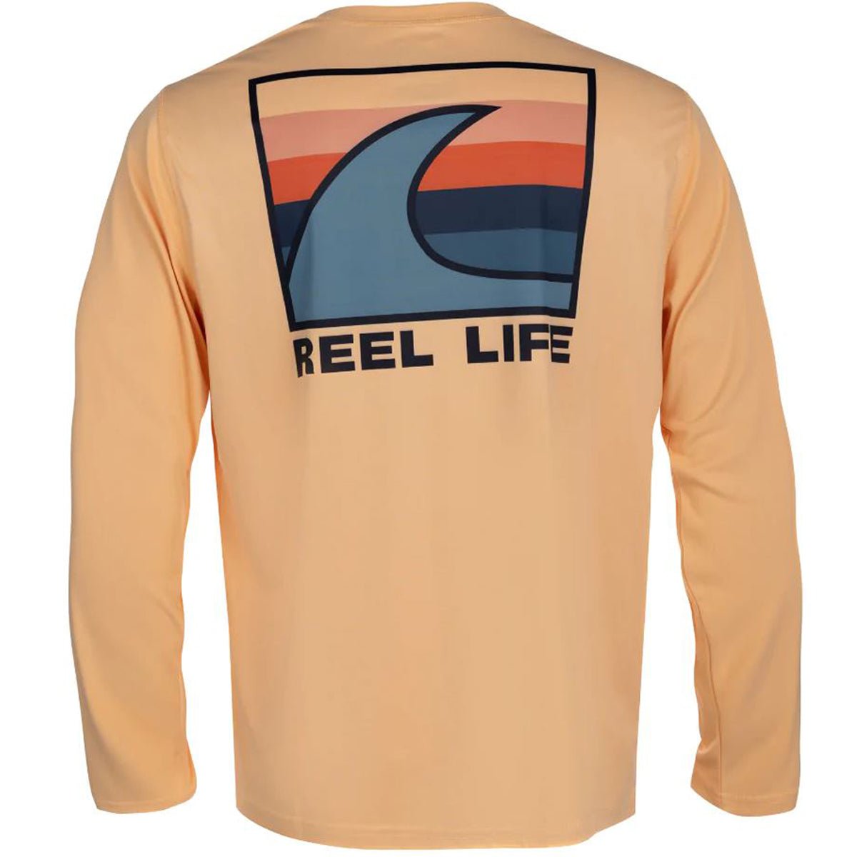 Reel Life Basic Wave UV Long Sleeve Performance T-Shirt - Apricot Wash - Forza Sports
