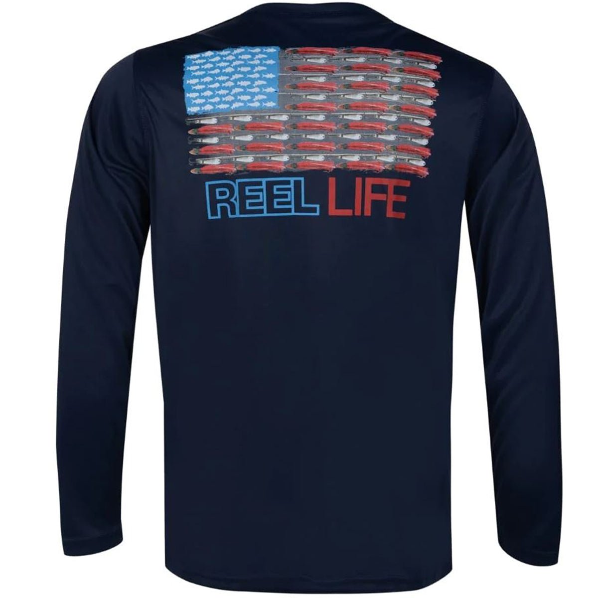 Reel Life Merica UV Long Sleeve Performance T-Shirt - Sky Blue - Forza Sports