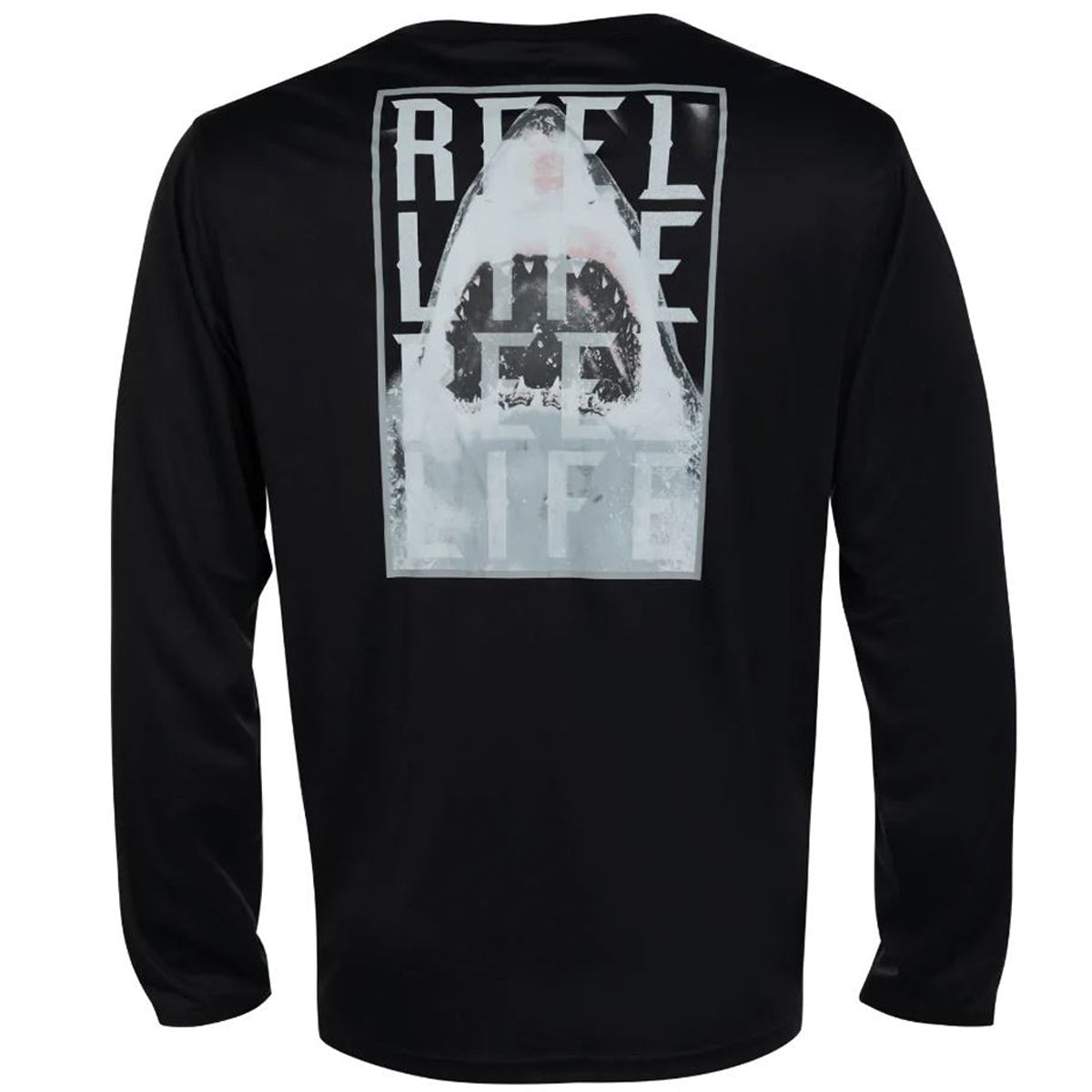 Reel Life Shark Attack UV Long Sleeve Performance T-Shirt - Anthracite - Forza Sports