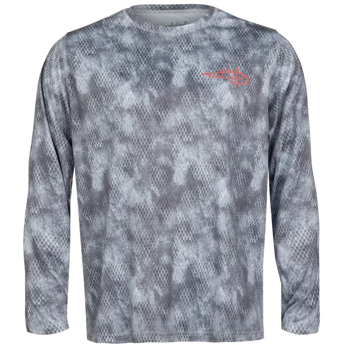 Reel Life Sliced Sunset Hook Grunge AOP UV Long Sleeve T-Shirt - Silver Filigree - Forza Sports