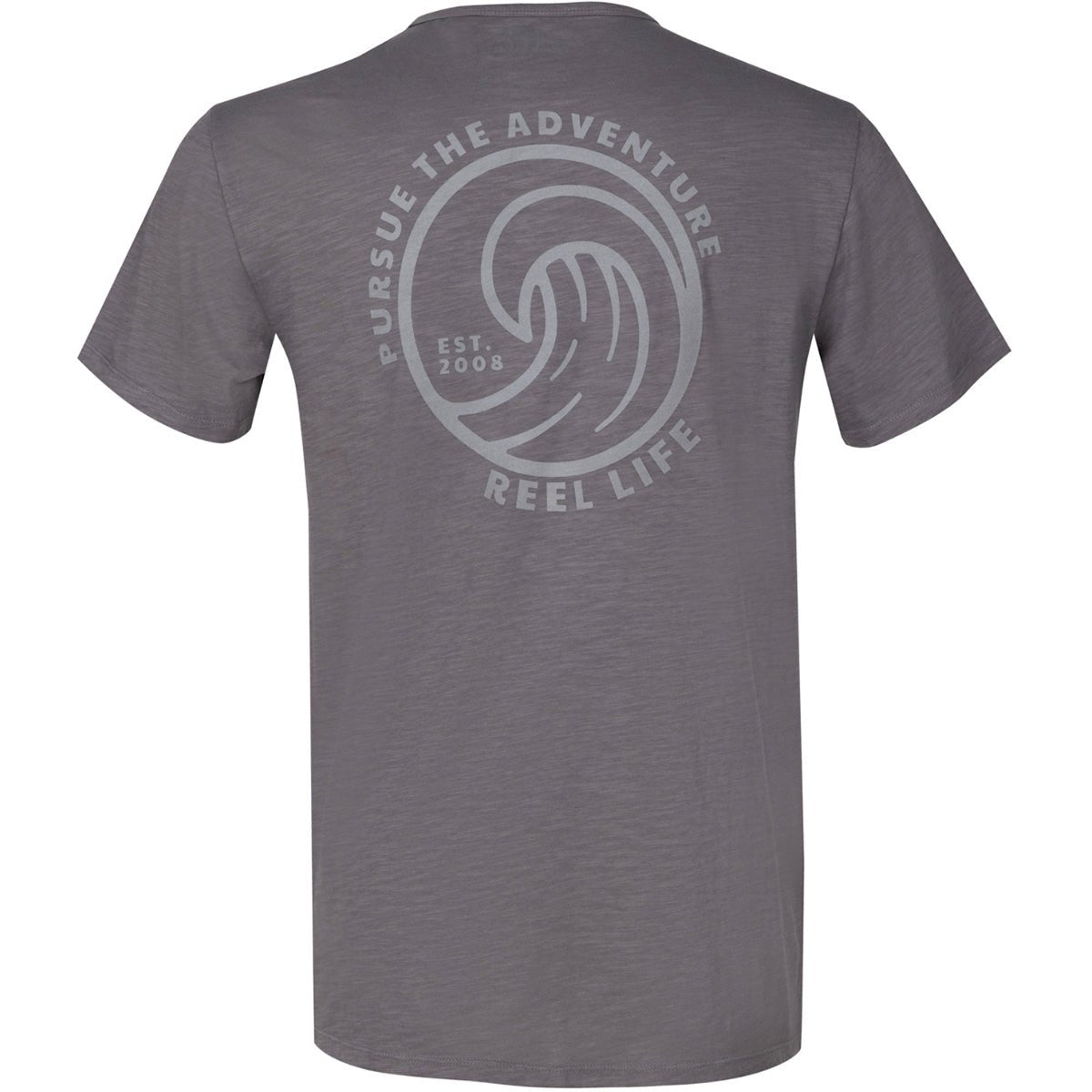 Reel Life Stinson Slub Pocket Adventure Wave T-Shirt - Silver Filigree - Forza Sports