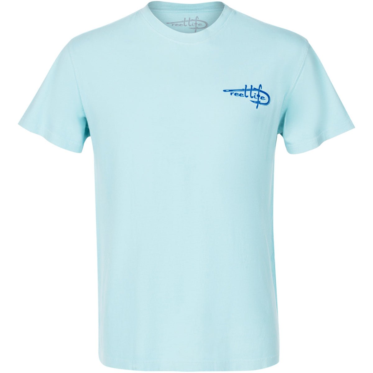 Reel Life Stinson Slub Pocket Fish Silhouette T-Shirt - Angel Blue - Forza Sports
