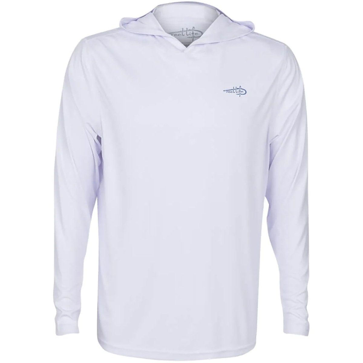 Reel Life Jax Beach USA Mahi UV Pullover Hoodie - Brilliant White - Forza Sports
