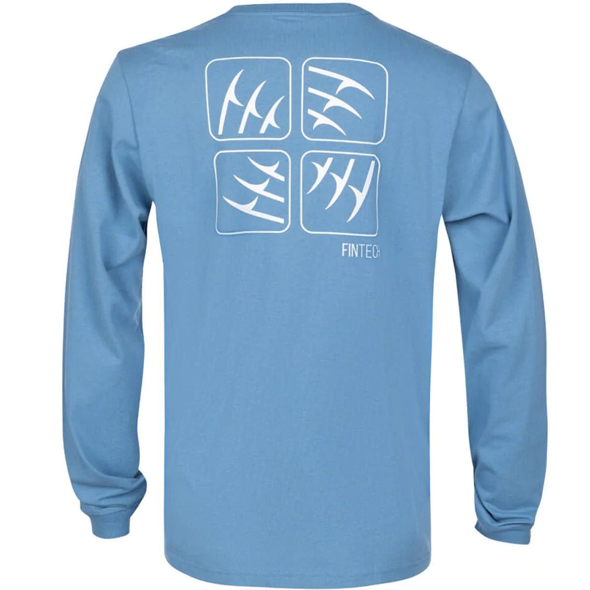 Fintech Spine Heavy - Duty Long Sleeve Graphic T-Shirt - Blue Heaven - Forza Sports