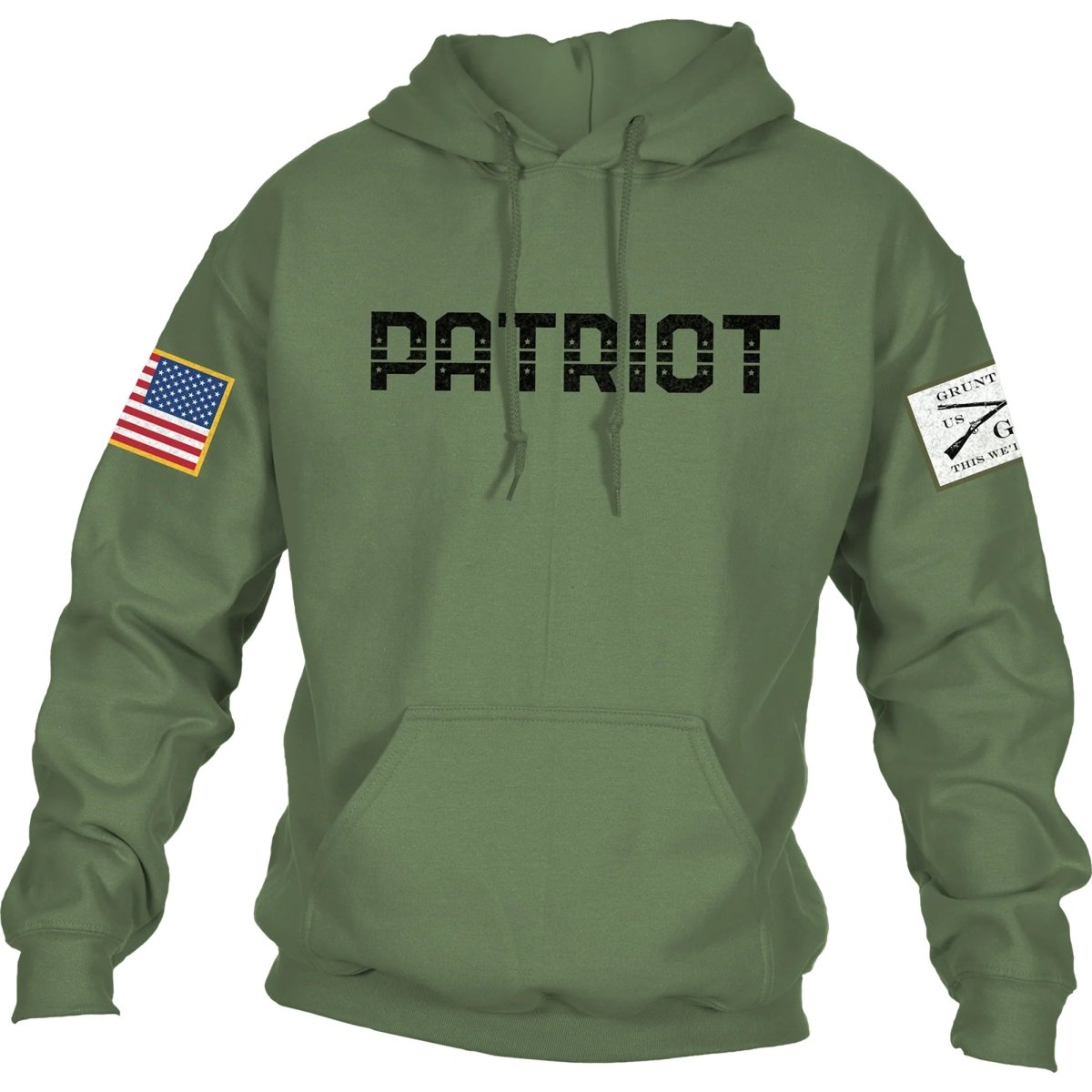 Grunt Style Patriot Pullover Hoodie - Military Green - Forza Sports