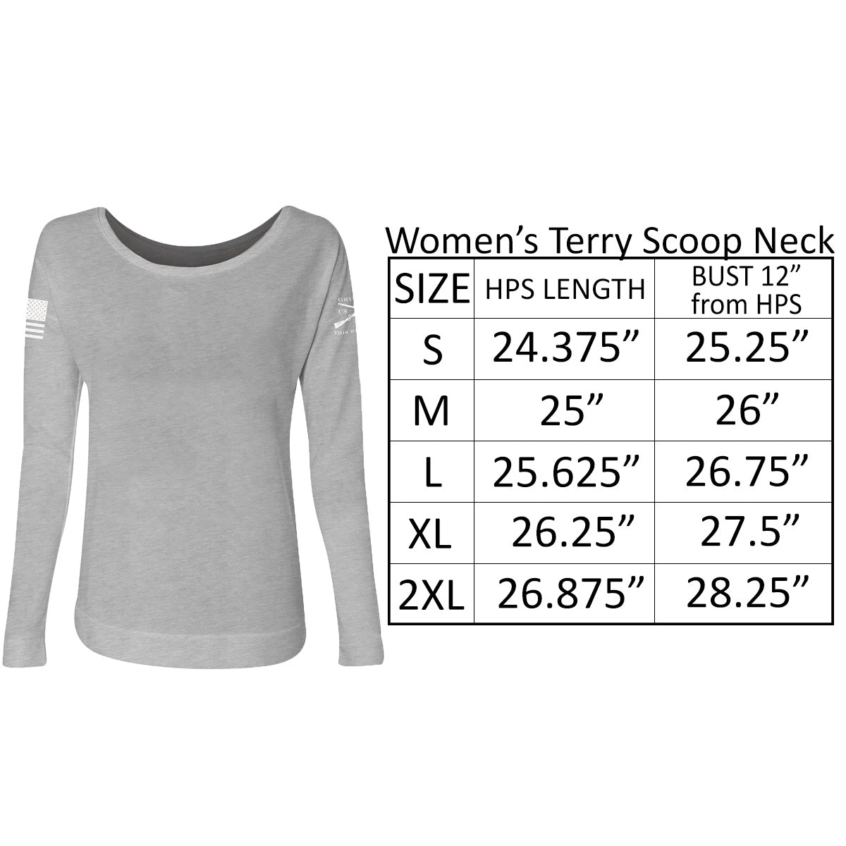 Grunt Style Women's Eat Tacos Shoot Guns French Terry Scoop Long Sleeve - Black - Forza Sports