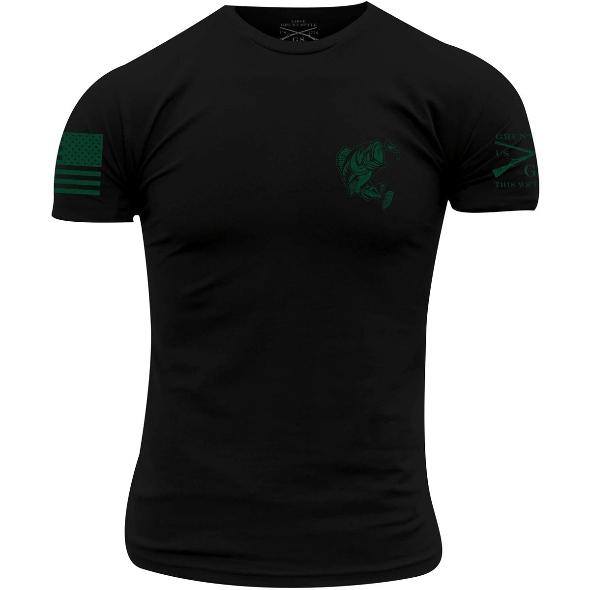 Grunt Style Realtree Edge - Fish Flag T-Shirt - Black - Forza Sports