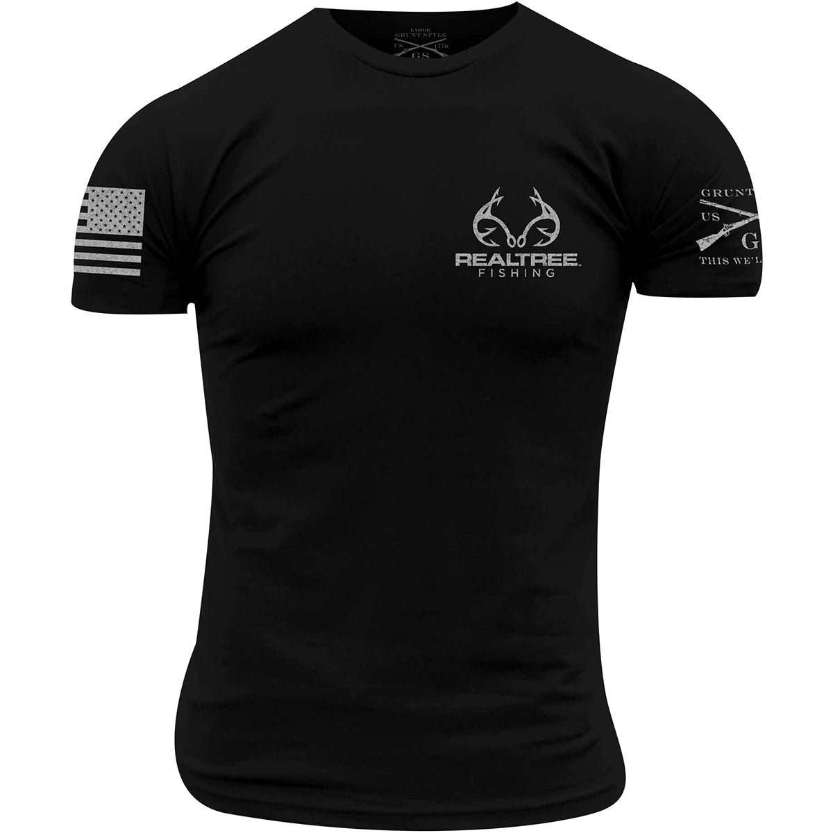 Grunt Style Realtree Fishing - Jig It, Jerk It, Crank It T-Shirt - Black - Forza Sports