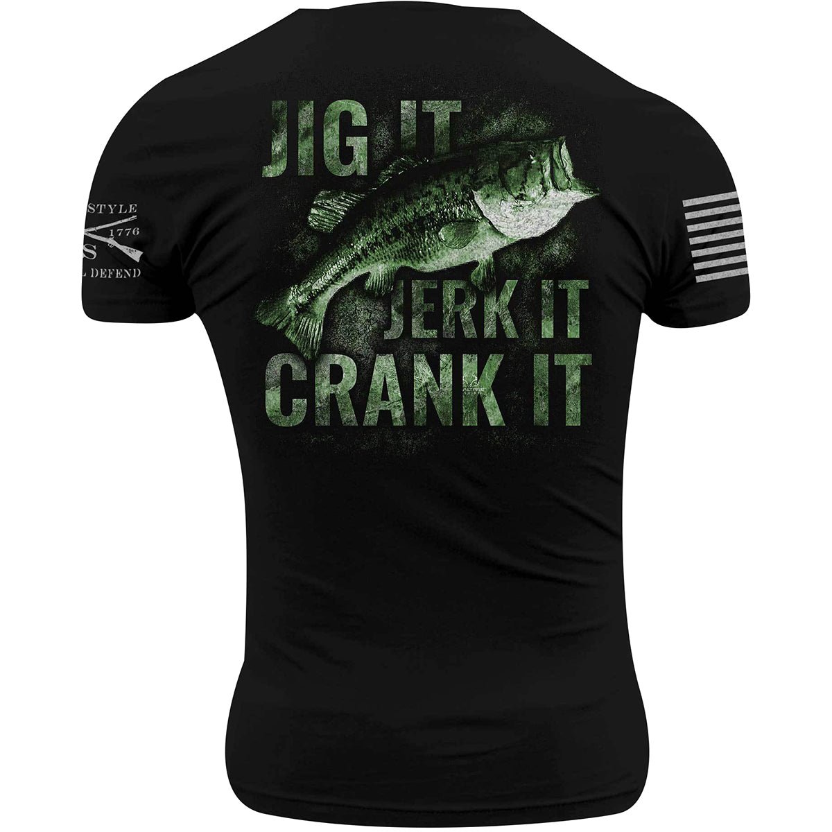 Grunt Style Realtree Fishing - Jig It, Jerk It, Crank It T-Shirt - Black - Forza Sports