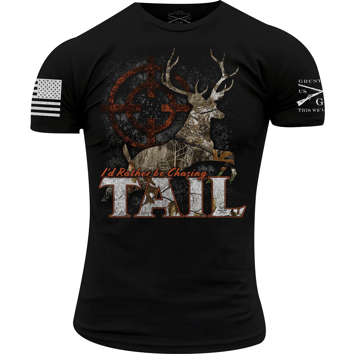 Grunt Style Realtree Edge - Chasing Tail T-Shirt - Black - Forza Sports