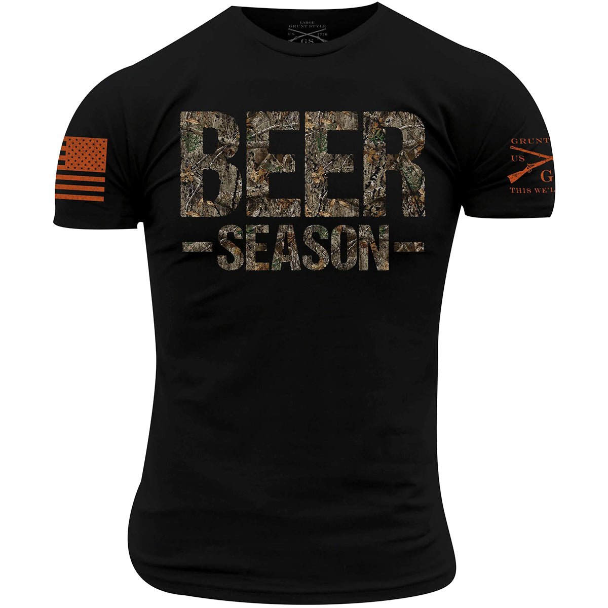 Grunt Style Realtree Edge - Beer Season T-Shirt - Black - Forza Sports