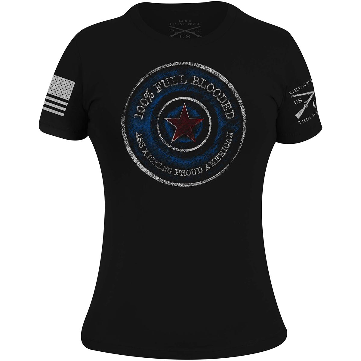 Grunt Style Women's Proud American T-Shirt - Black - Forza Sports