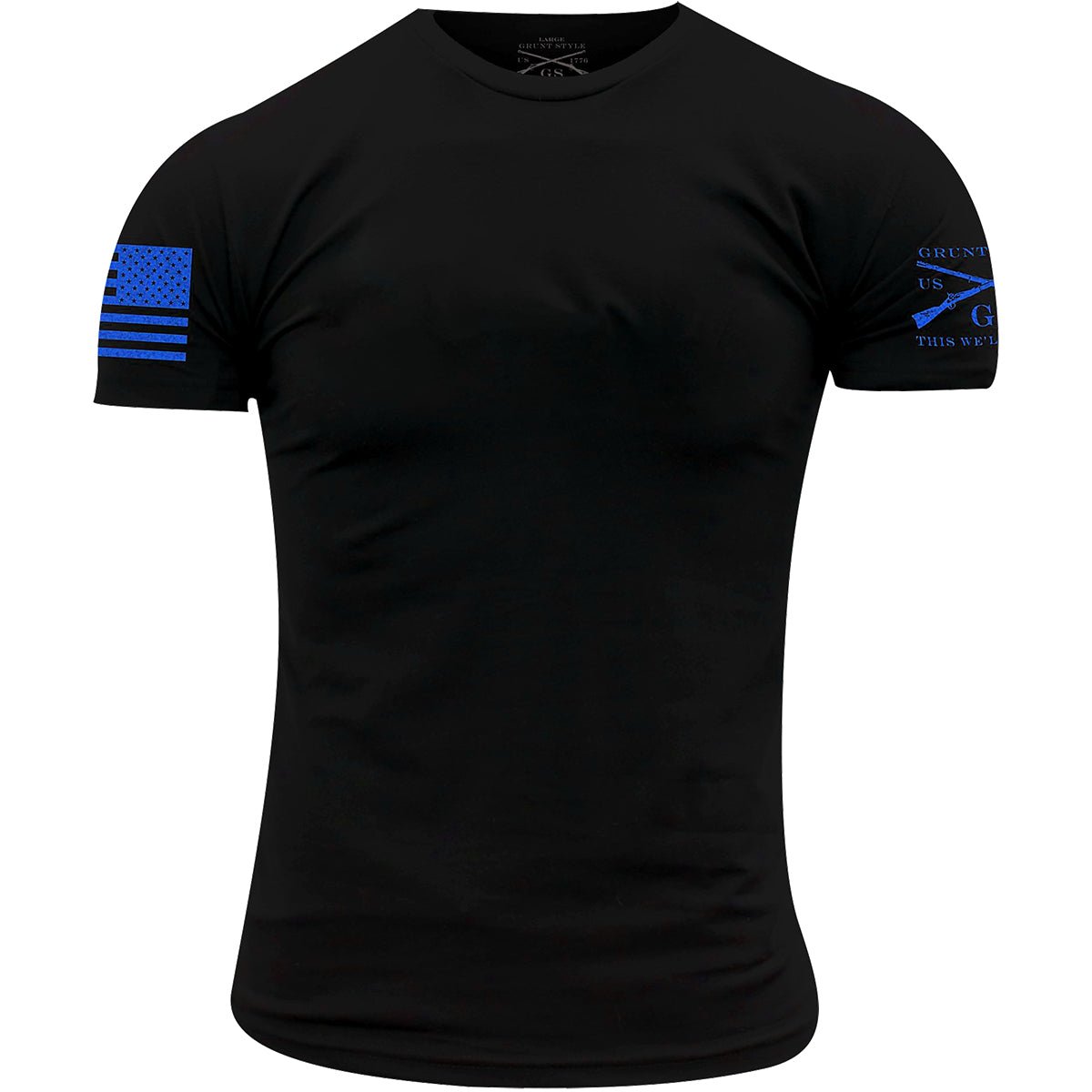 Grunt Style Blue Shield T-Shirt - Black - Forza Sports