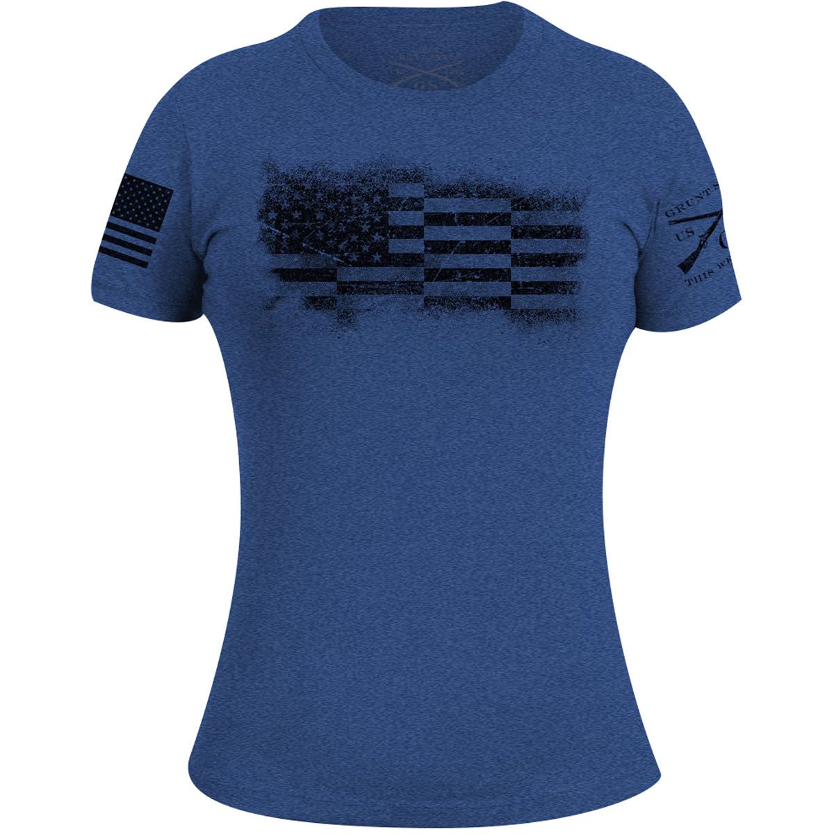 Grunt Style Women's Bar Flag T-Shirt - Royal Blue - Forza Sports