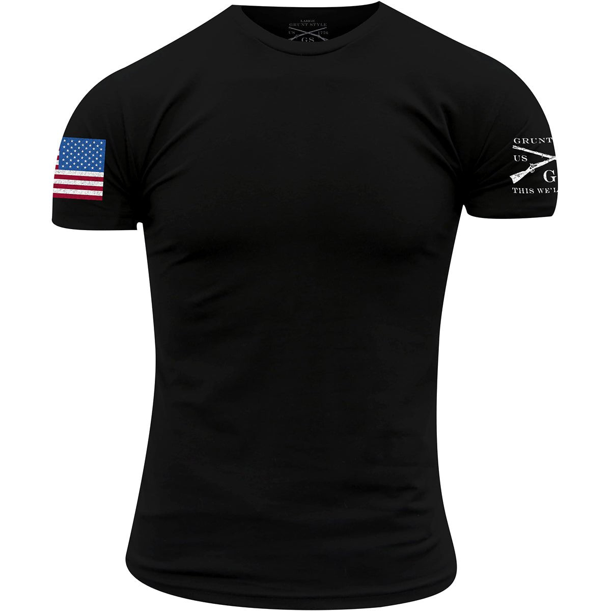 Grunt Style Full Color Flag Basic T-Shirt - Black - Forza Sports