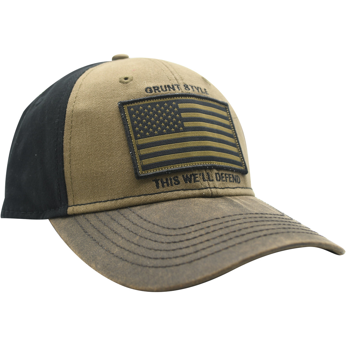 Grunt Style Veteran Flag Hat - Brown Grunt Style