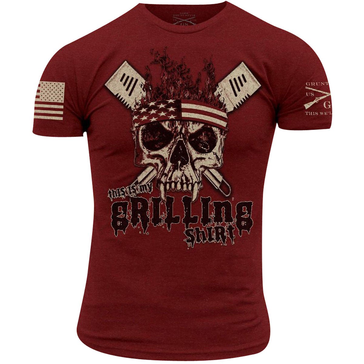 Grunt Style This Is My Grilling Shirt T-Shirt - Cardinal - Forza Sports