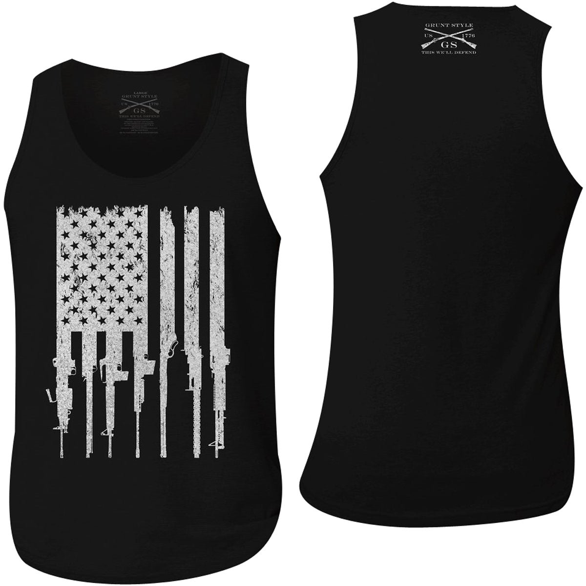 Grunt Style Rifle Flag Tank Top - Black - Forza Sports