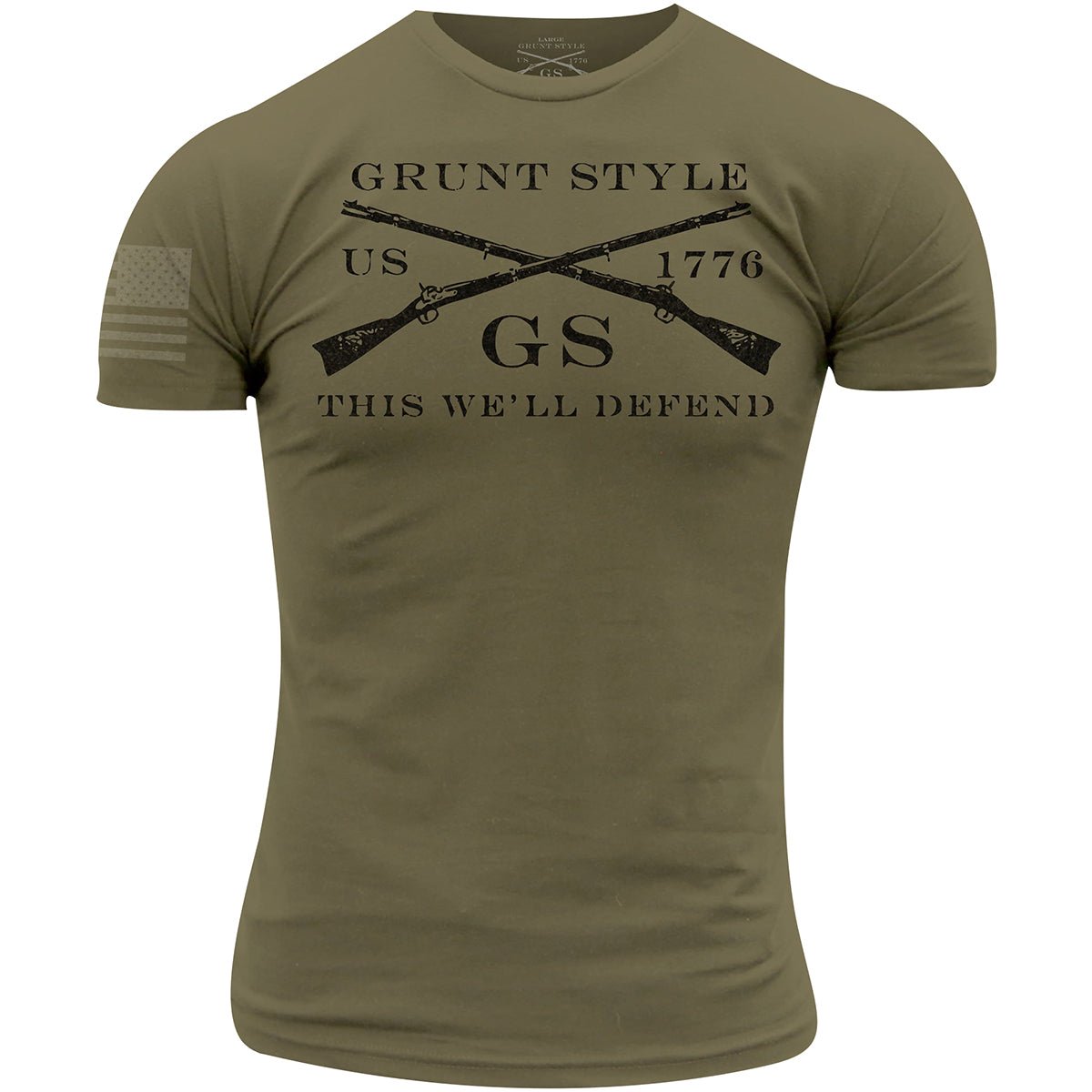 Grunt Style Logo Basic T-Shirt - Military Green - Forza Sports