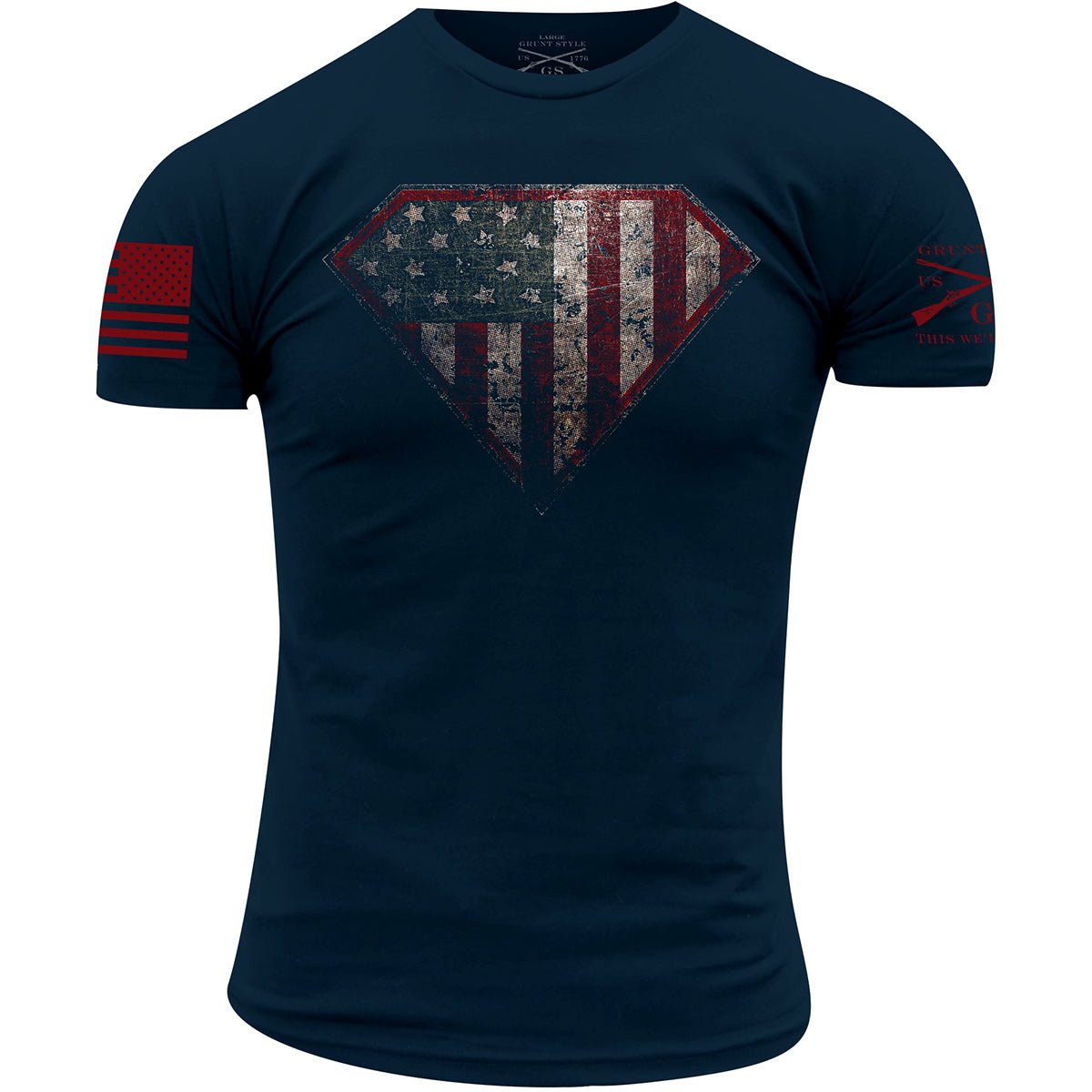 Grunt Style Super Patriot 2.0 T-Shirt - Navy - Forza Sports