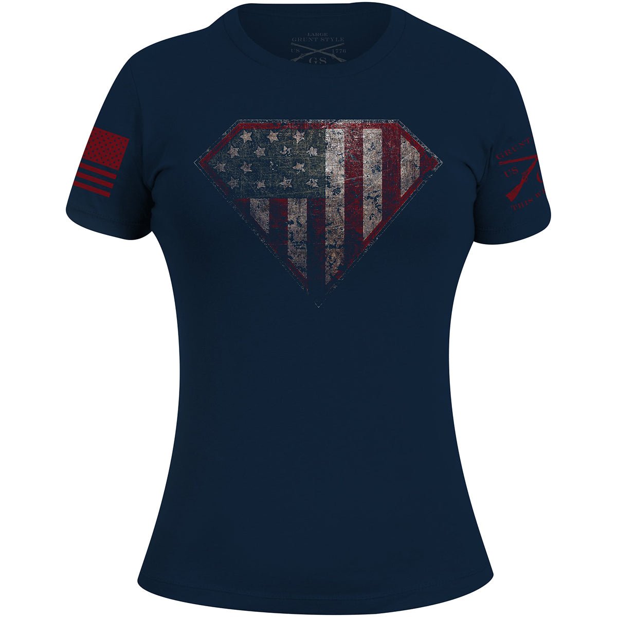 Grunt Style Women's Super Patriot 2.0 T-Shirt - Navy - Forza Sports