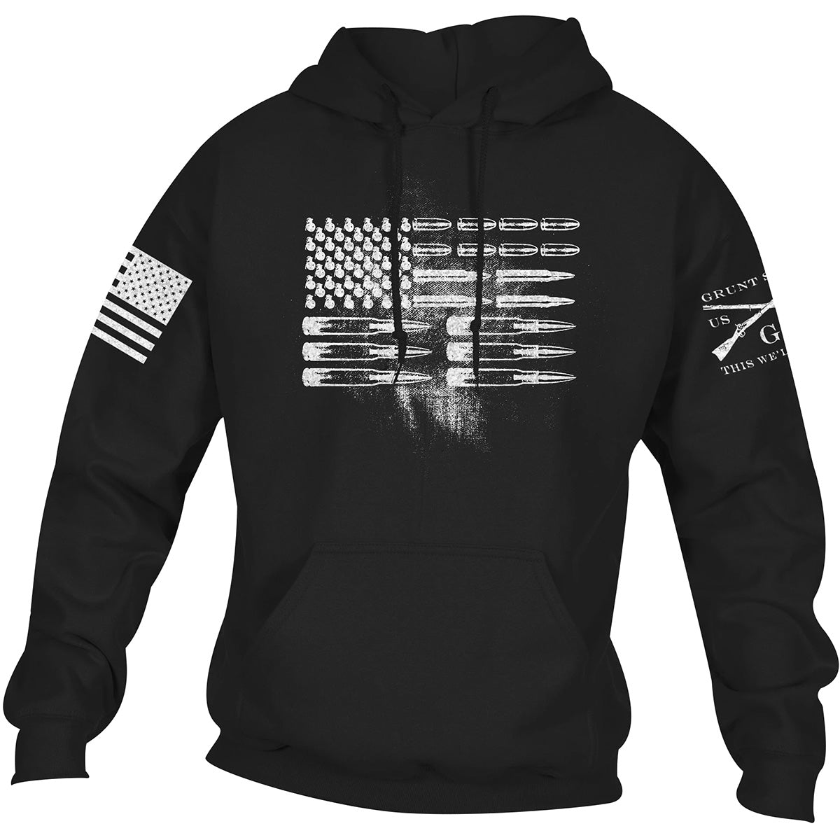 Grunt Style Ammo Flag Pullover Hoodie - Black - Forza Sports