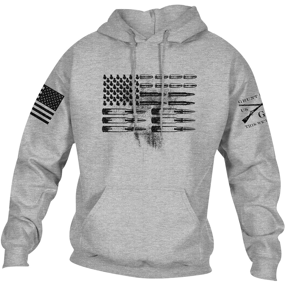 Grunt Style Ammo Flag Pullover Hoodie - Sport Gray - Forza Sports