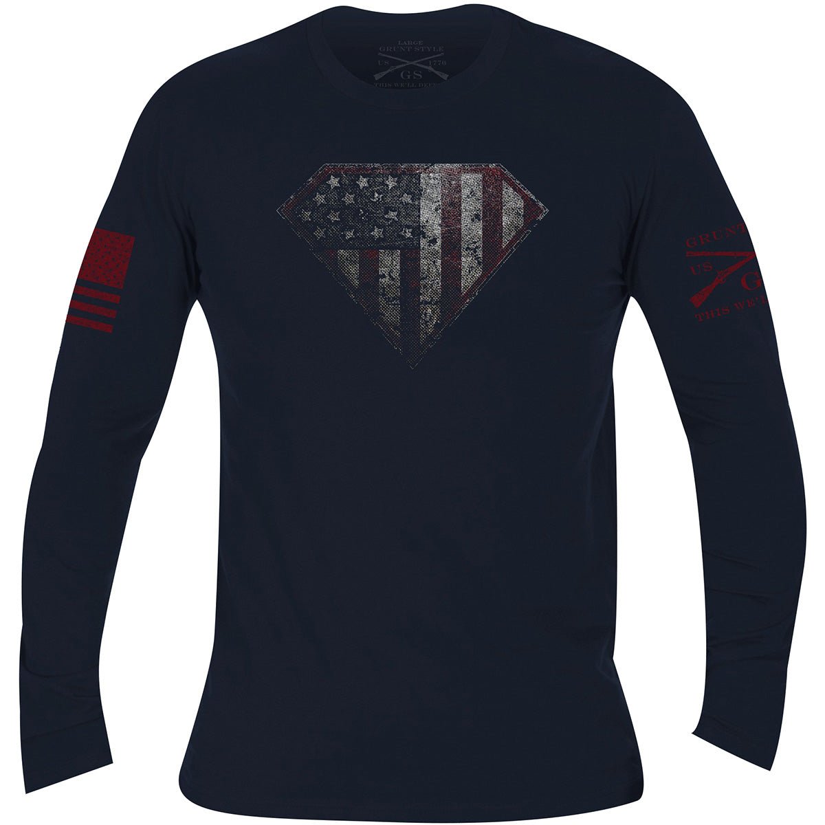 Grunt Style Super Patriot 2.0 Long Sleeve T-Shirt - Black - Forza Sports