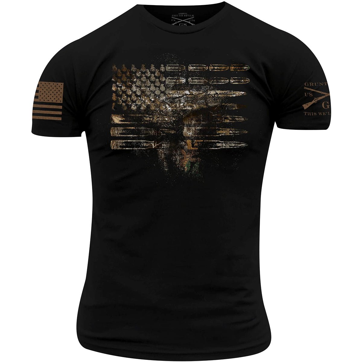 Grunt Style Realtree Edge Ammo Flag T-Shirt - Black - Forza Sports