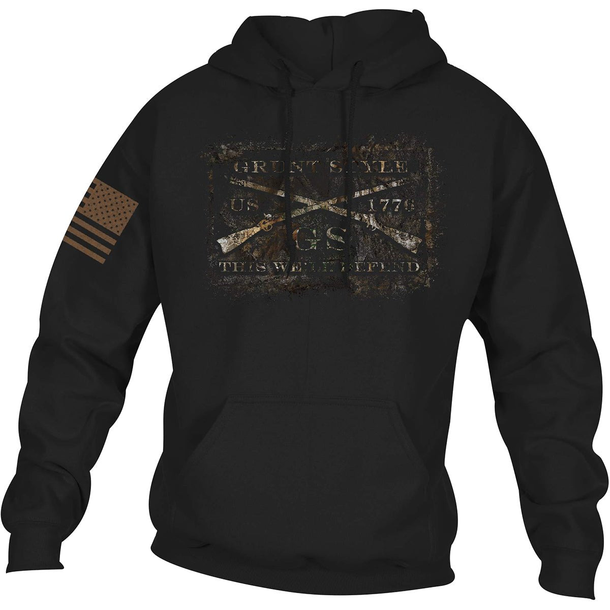 Grunt Style Realtree Edge Full Grunt Style Logo Pullover Hoodie - Black - Forza Sports