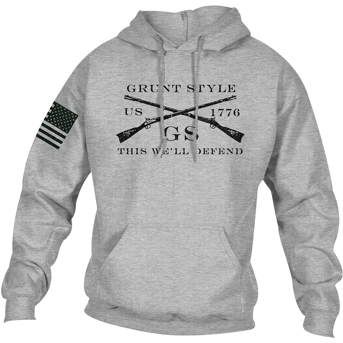 Grunt Style Logo Basic Pullover Hoodie - Sport Gray - Forza Sports