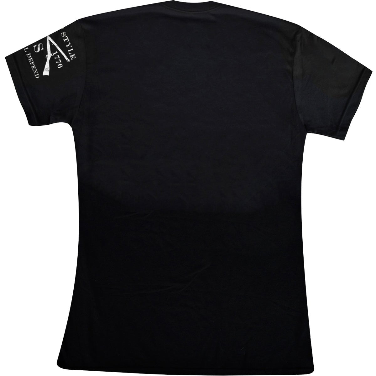 Grunt Style Women's Full Color Flag Basic V - Neck T-Shirt - Black - Forza Sports