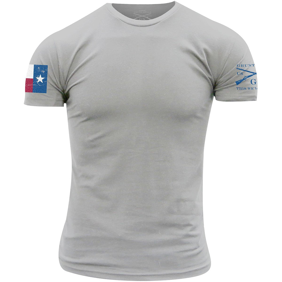 Grunt Style Texas Flag Pride T-Shirt - Light Gray - Forza Sports
