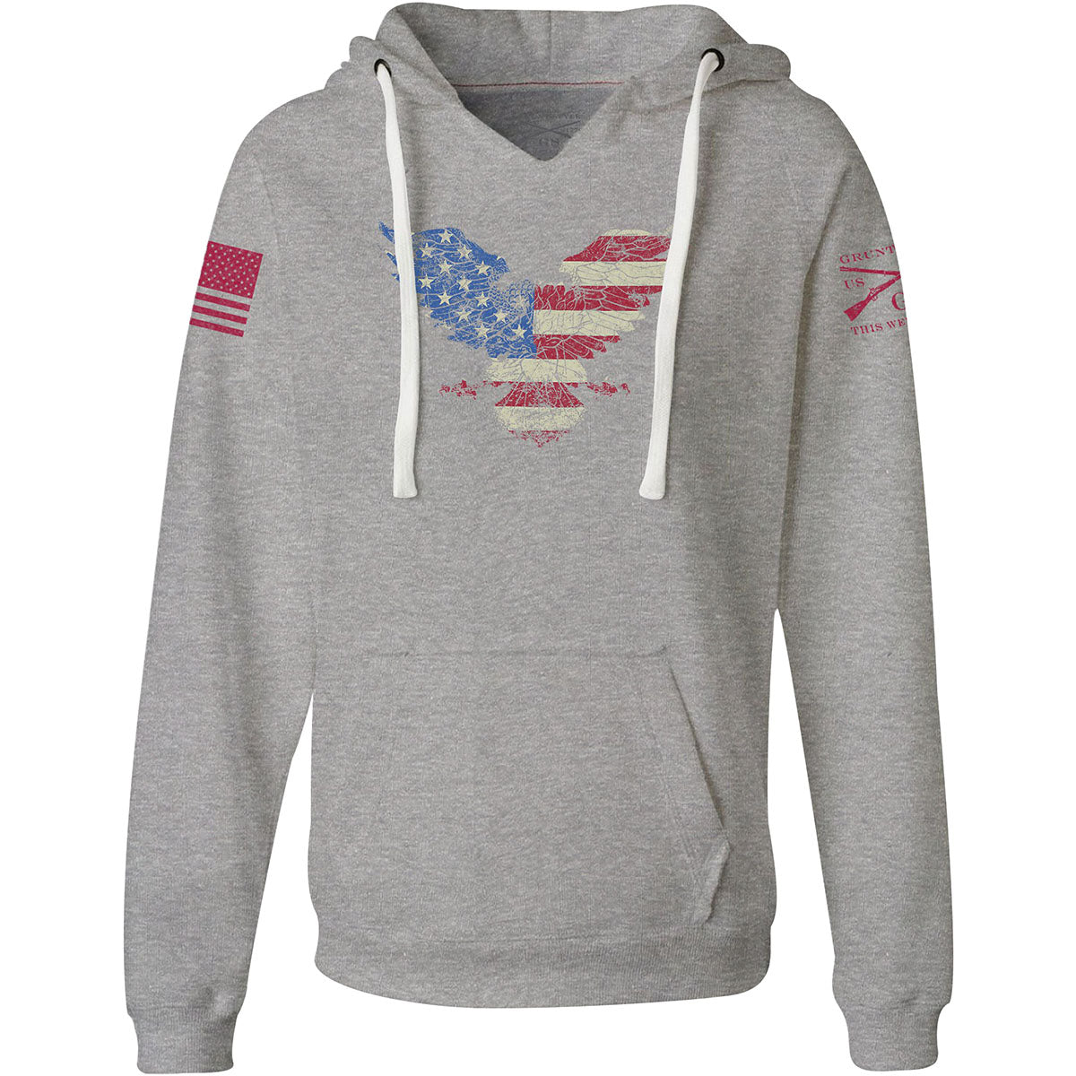 Grunt Style Women's Freagle Pullover Hoodie - Heather Gray Grunt Style