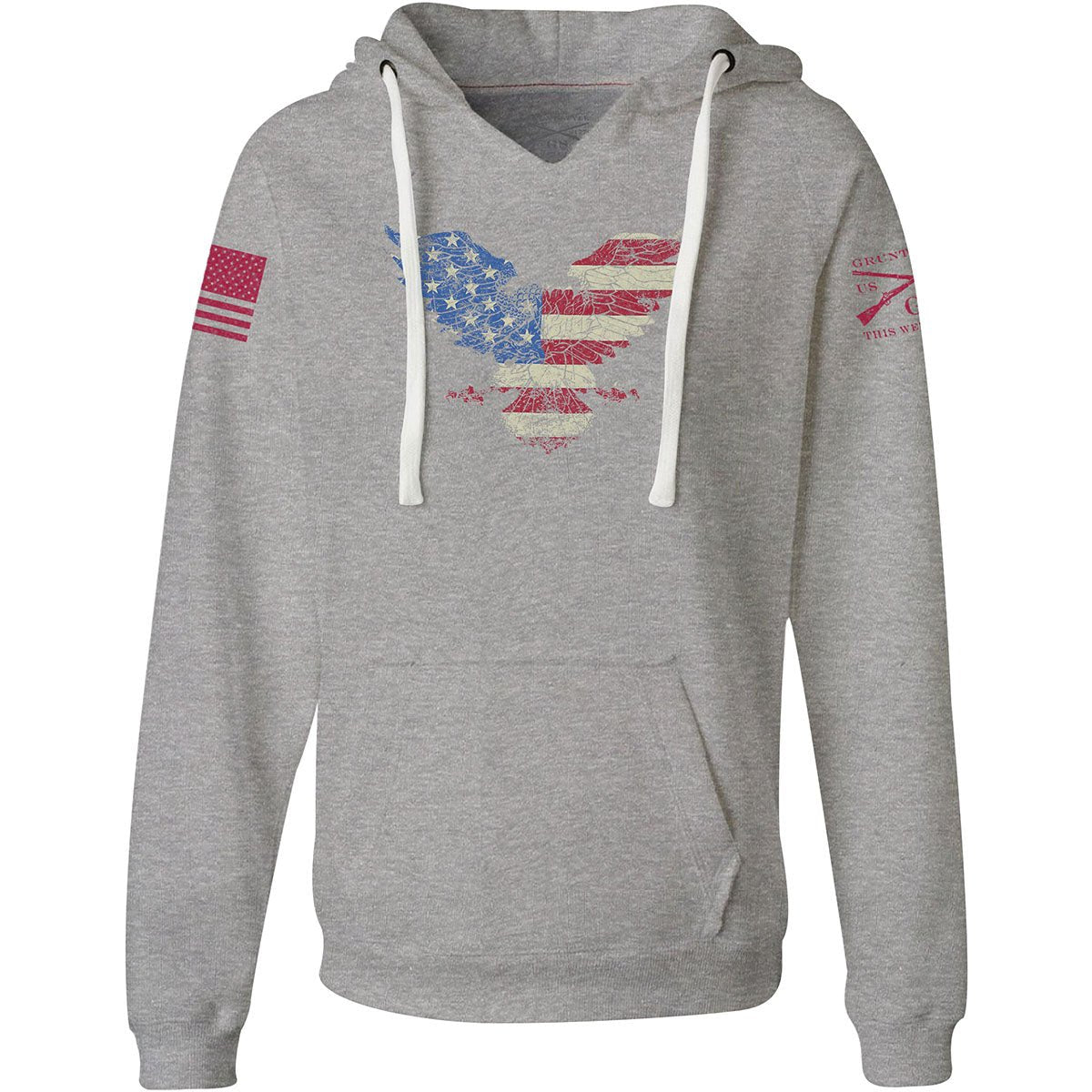 Grunt Style Women's Freagle Pullover Hoodie - Heather Gray - Forza Sports