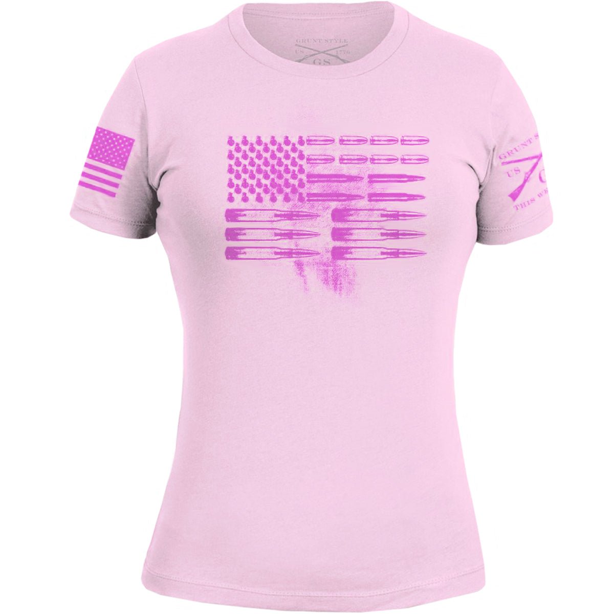 Grunt Style Women's Ammo Flag T-Shirt - Pink - Forza Sports