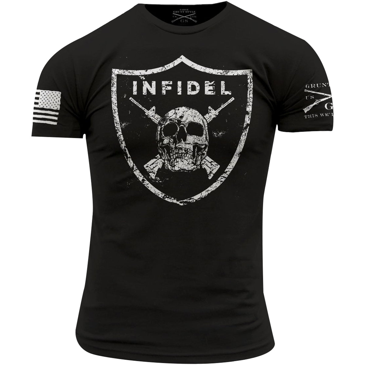 Grunt Style Infidel Crewneck T-Shirt - Black - Forza Sports