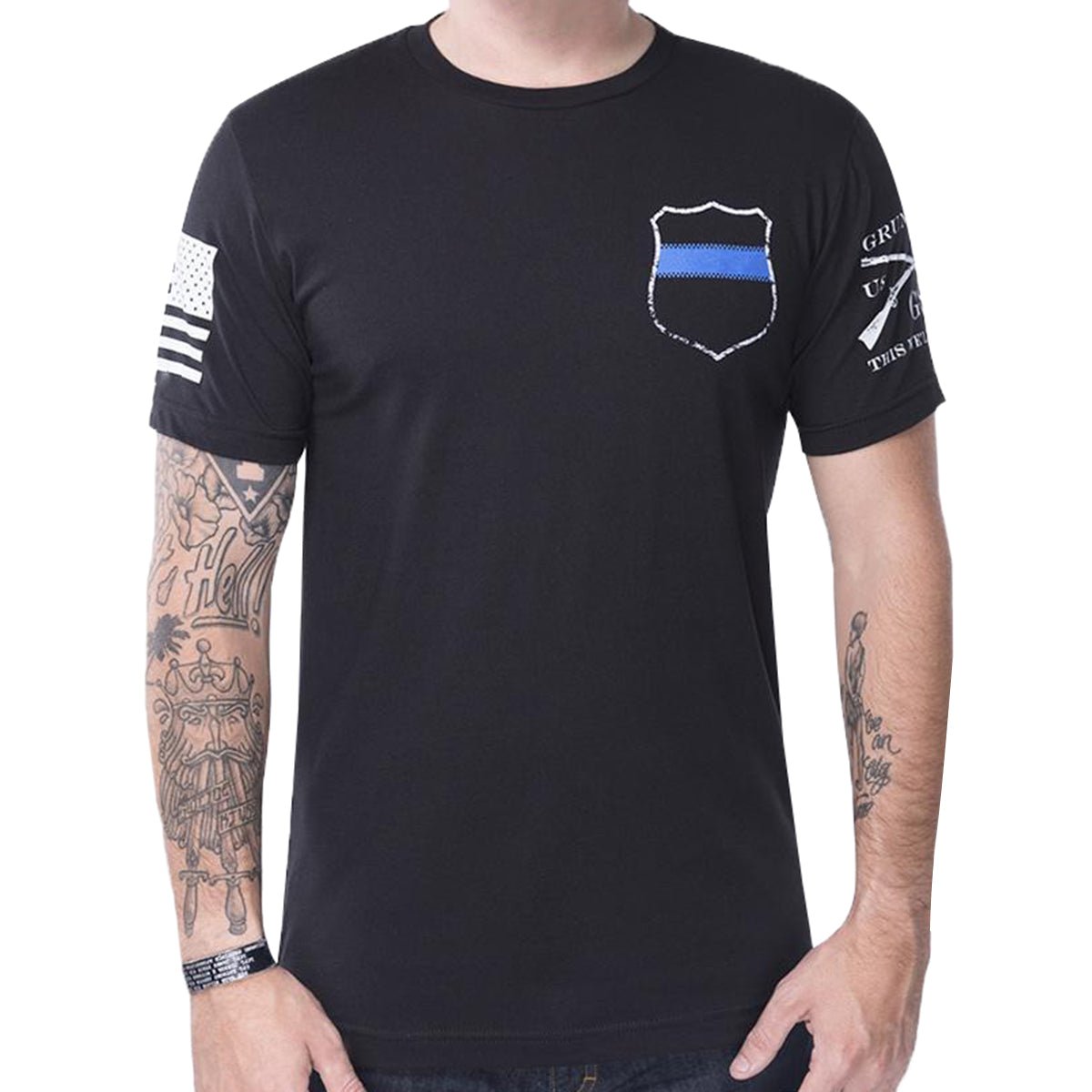 Grunt Style Support Police T-Shirt - Black - Forza Sports