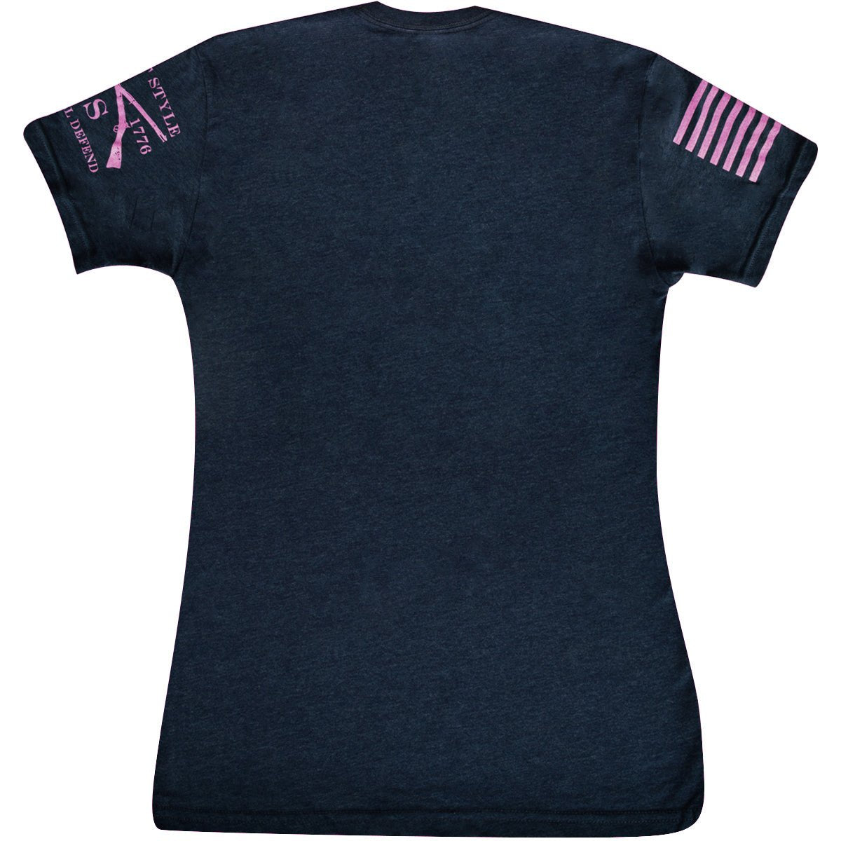 Grunt Style Women's Ammo Flag Crewneck T-Shirt - Navy/Pink - Forza Sports