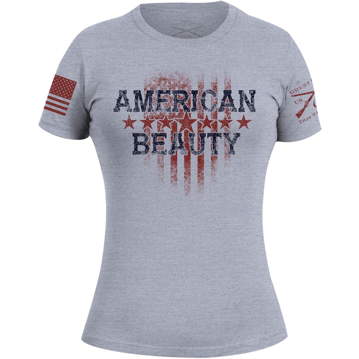 Grunt Style Women's American Beauty 2.0 T-Shirt - Gray - Forza Sports