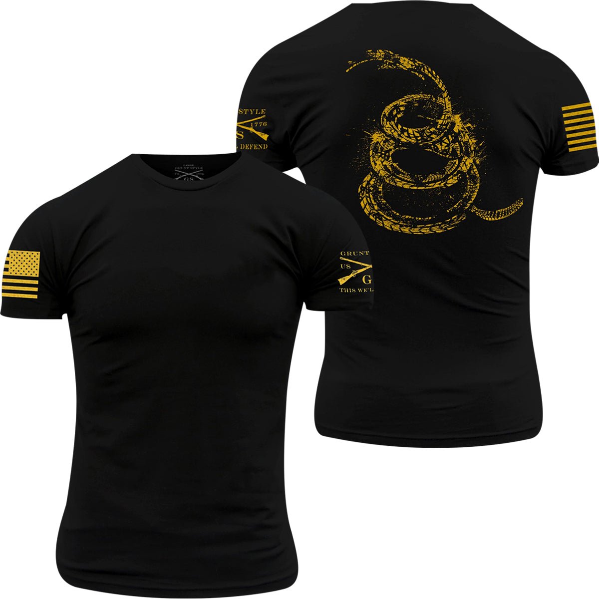 Grunt Style Gadsden Tracks Crewneck T-Shirt - Black - Forza Sports