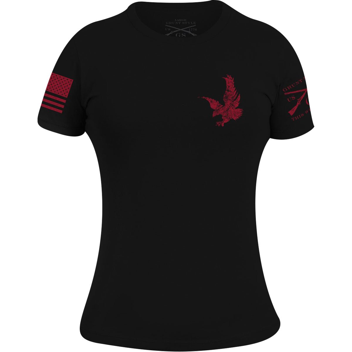 Grunt Style Women's Freedom Flag T-Shirt - Black - Forza Sports