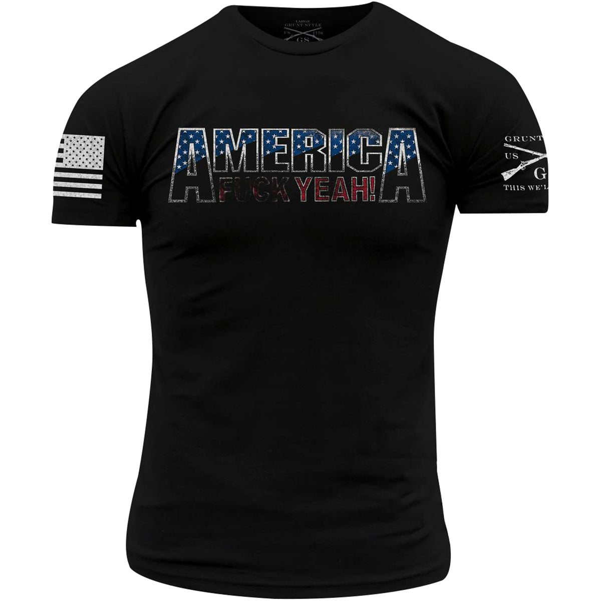 Grunt Style America, F*ck Yeah 2.0 T-Shirt - Black - Forza Sports
